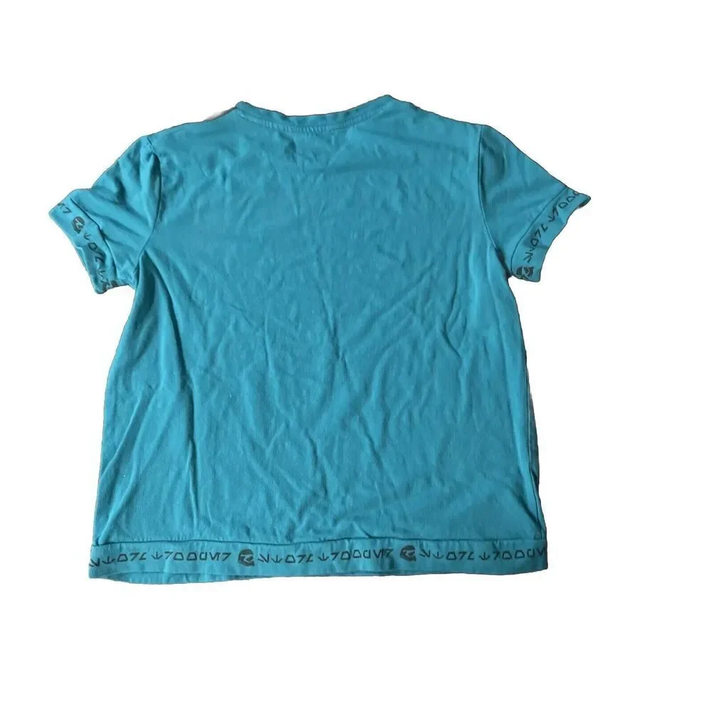 Star Wars Galaxy’s Edge kids Size extra large Turquoise Short Sleeve Shirt
